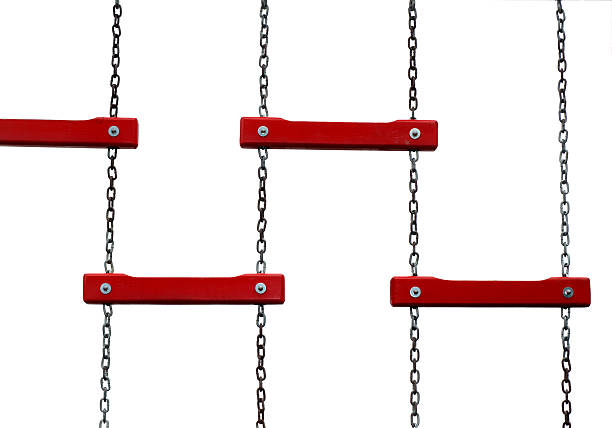 istock Chain ladder hanging on the white background 185017601