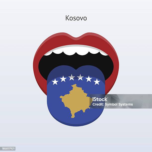 Kosovo Language Abstract Human Tongue Stock Illustration - Download Image Now - Abstract, Anthropomorphic Smiley Face, Awe