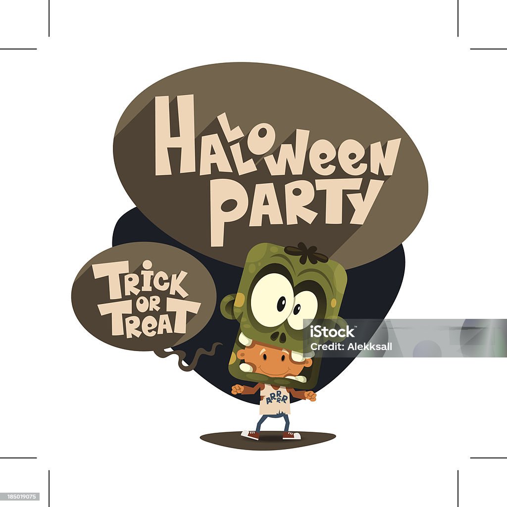 Halloween party. Children in suits Halloween party. Children in suits. Halloween party. Vector illustration Autumn stock vector