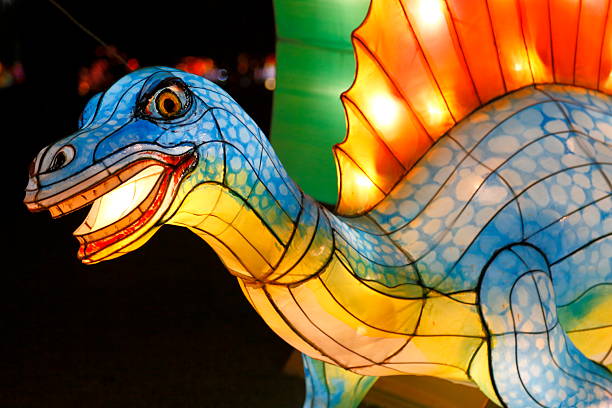 Dinosaur Lantern 3 stock photo