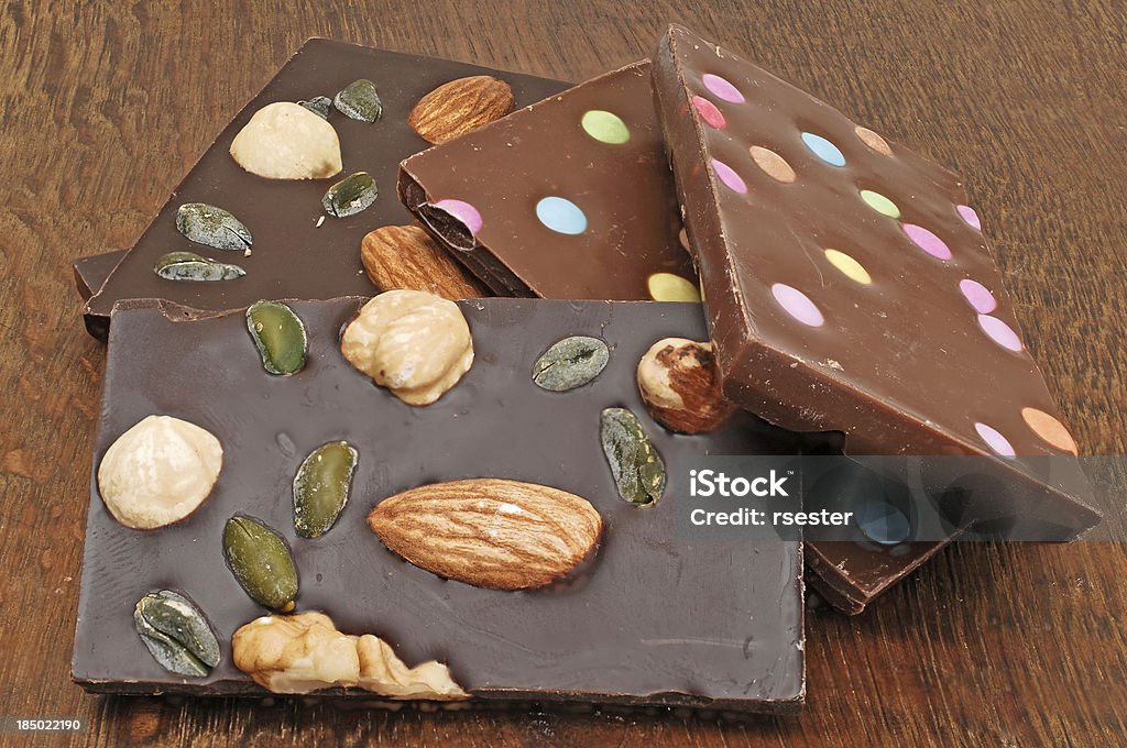 different chocolates - Varieties from the Black Forest different types of chocolate Chocolate Stock Photo