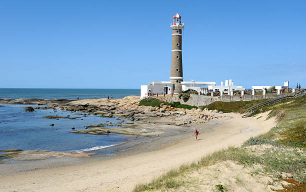Coast with the lighthouse at Jose Ignacio