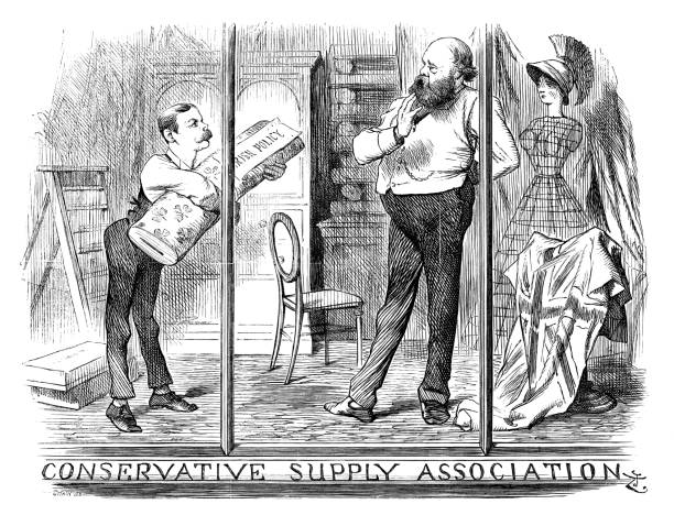 British satire caricature comic cartoon illustration
