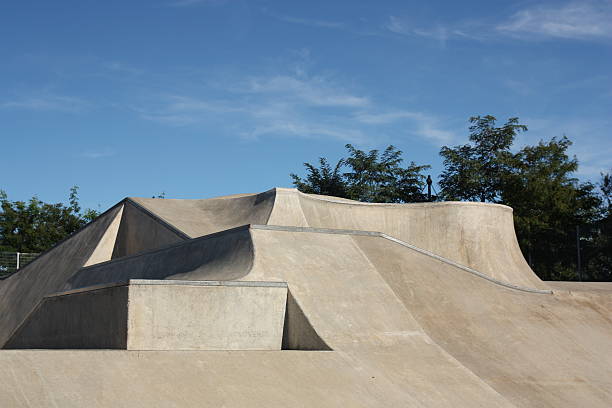 pista da skateboard-new york - skateboard park foto e immagini stock