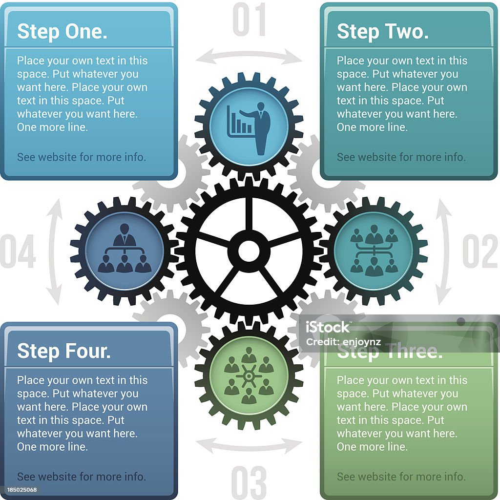 Cogs Flowchart Example Infographic Cogs Stock Illustration - Download Image Now - Arrow Symbol ...