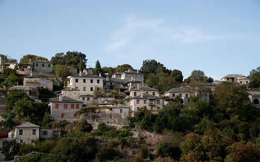 Traditional village of Vitsa in Central Zagori, Epirus region, in the Ioannina regional unit in Greece, Europe
