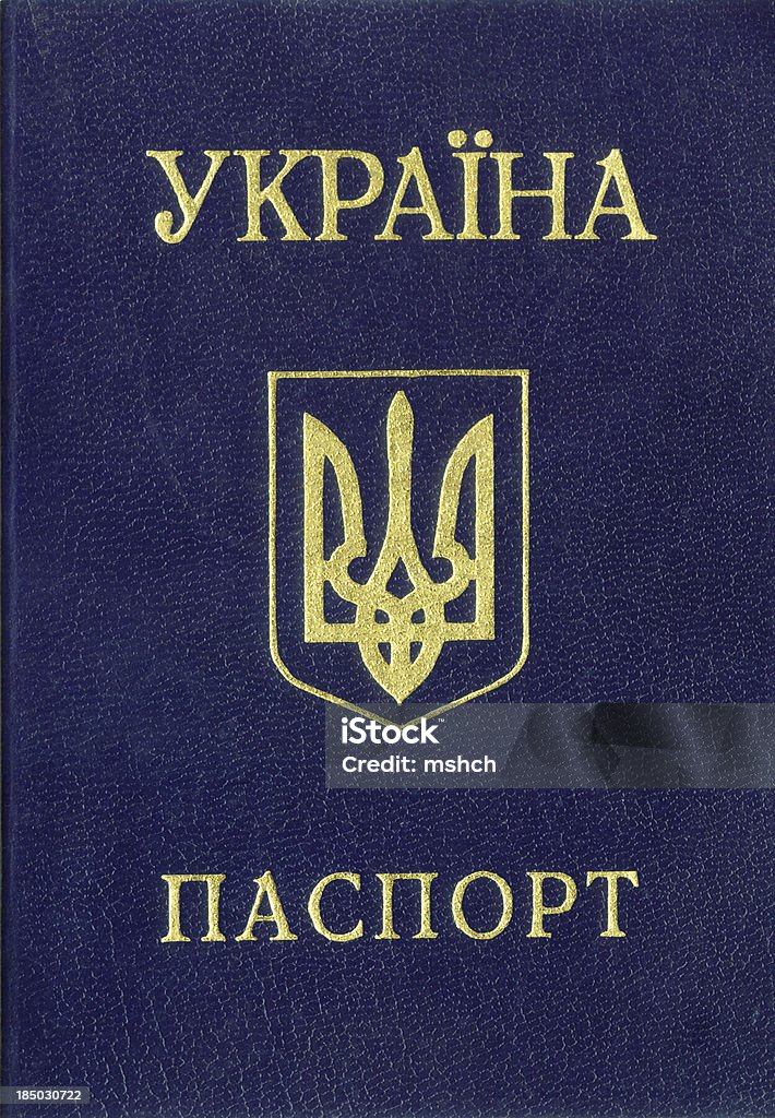 Ucraino passport. - Foto stock royalty-free di Blasone