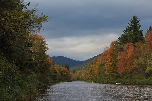 Carrabassett river in the fall Autumn in the Carrabassett valley carrabassett stock pictures, royalty-free photos & images