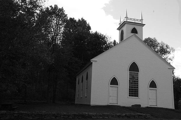 istock Rural Maine Black and White 185034459