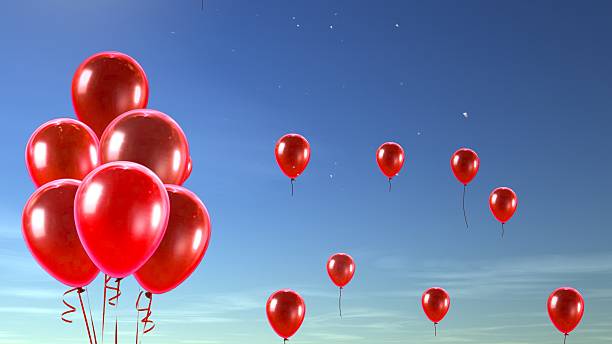 istock red balloon in the sky background 185034605