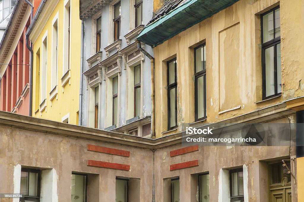 Riga Letonia Fachada del edificio - Foto de stock de Aire libre libre de derechos