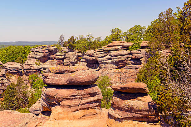 arenisca los famosos riscos de la naturaleza - shawnee national forest fotografías e imágenes de stock