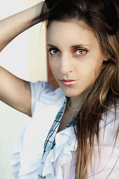 istock Portrait woman posing 185037953