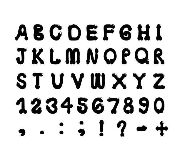 istock Erotic alphabet letters and numbers stylized as male reproductive organs as a decoration for parties 1850388540