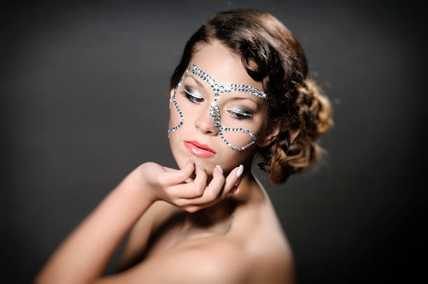 istock Girl with diamond make up 185039463