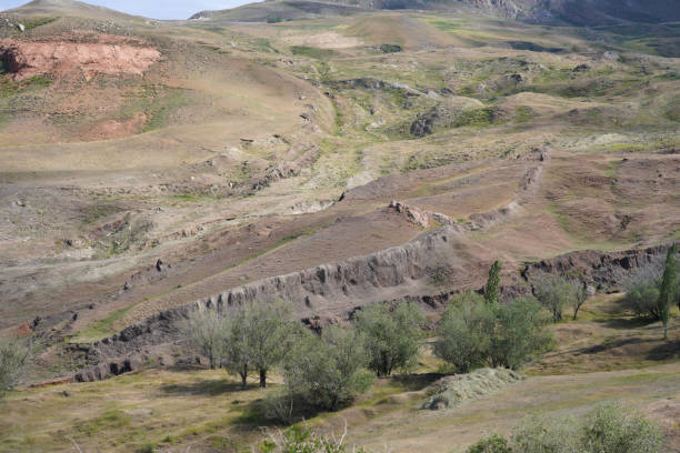 Mark of Noah's Ark in Dogubayazit, Turkey stock photo