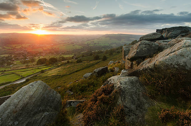 Peak District - Sunset stock photo