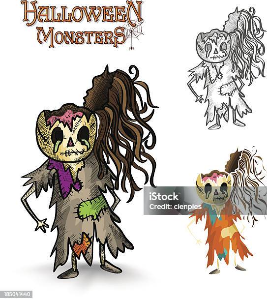 Halloween Mostri Fumetto Rotten Zombie Spaventoso Eps10 File - Immagini vettoriali stock e altre immagini di Cervello di animale