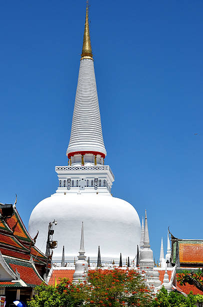 Buddhist temple in Nakornsi Thammarat , south of Thailand stock photo