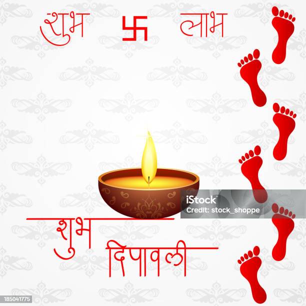 Vetores de Pegadas Da Deusa Lakshami Em Diwali e mais imagens de Amor - Amor, Comemoração - Conceito, Coruja - Ave de rapina