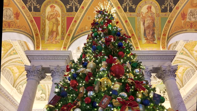Library of Congress Great Hall Christmas Tree  in Washington, DC