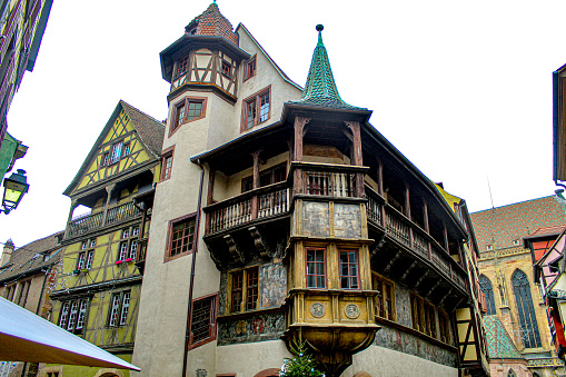 Image of some houses of the city center of the village of Colmar