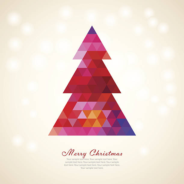 Colorful Christmas Tree vector art illustration