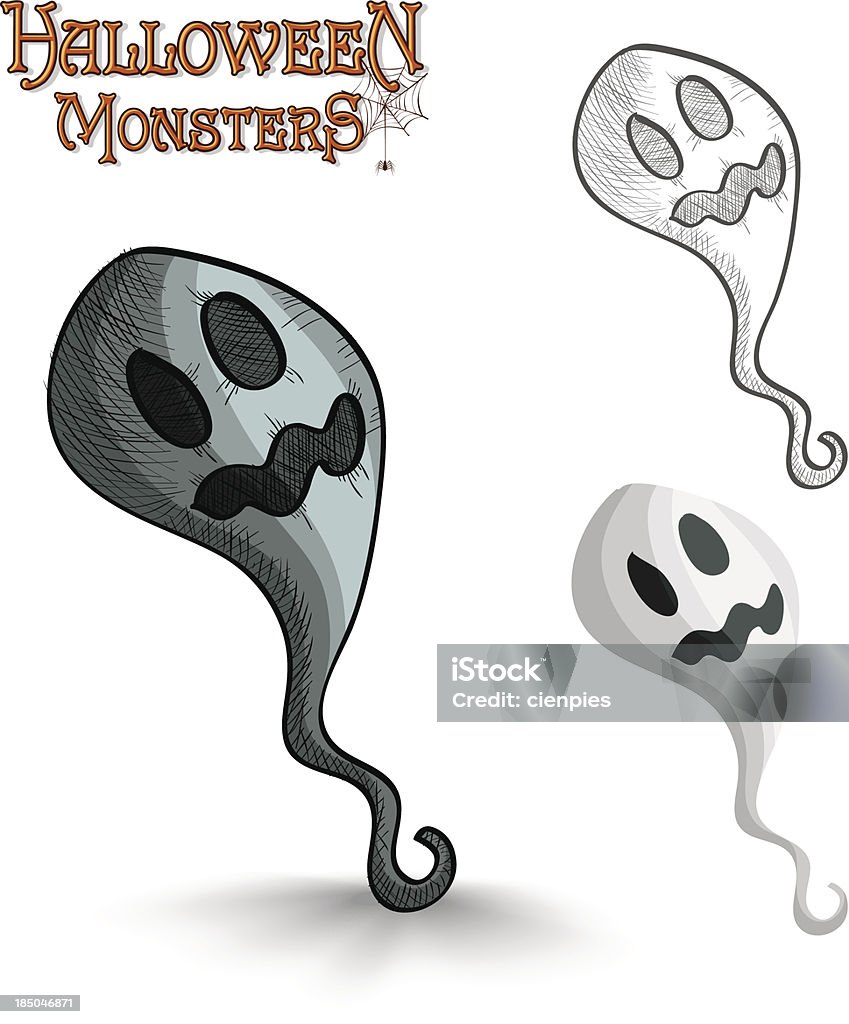 Monstros animados de Halloween assustador fantasma EPS10 ficheiro. - Royalty-free Apodrecer arte vetorial