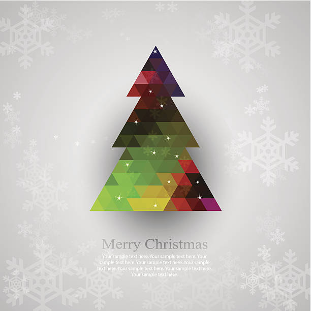Abstract Christmas tree vector art illustration