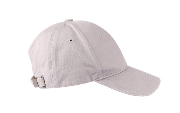 istock Stylish beige baseball cap isolated on white 1850494306