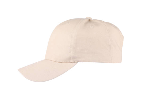 istock Stylish beige baseball cap isolated on white 1850495374