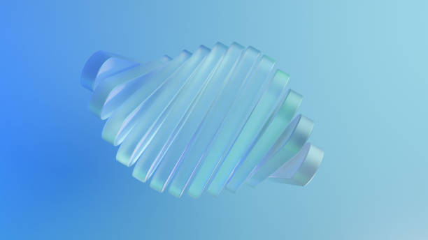 istock 3D rendered illustration with glass shapes in different colors. 1850501212