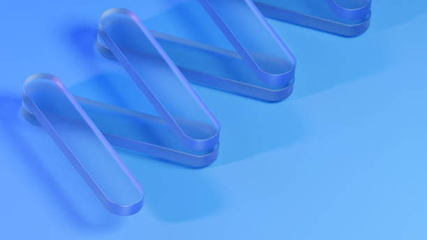istock 3D rendered illustration with glass shapes in different colors. 1850501729