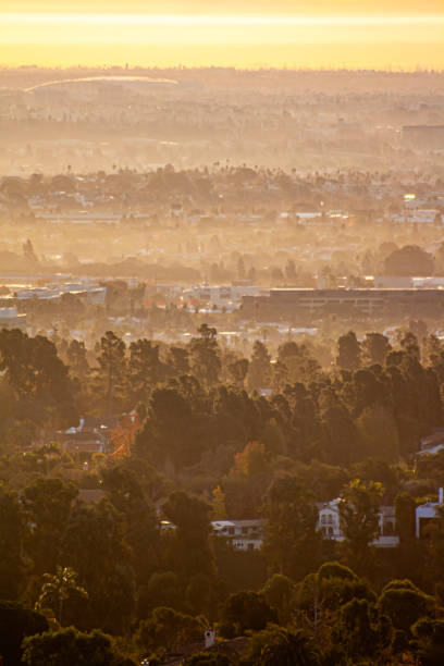 istock Los Angeles at dawn, aerial view 1850523200