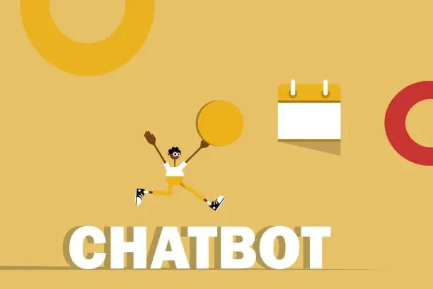 Vector illustration of Chatbot and people