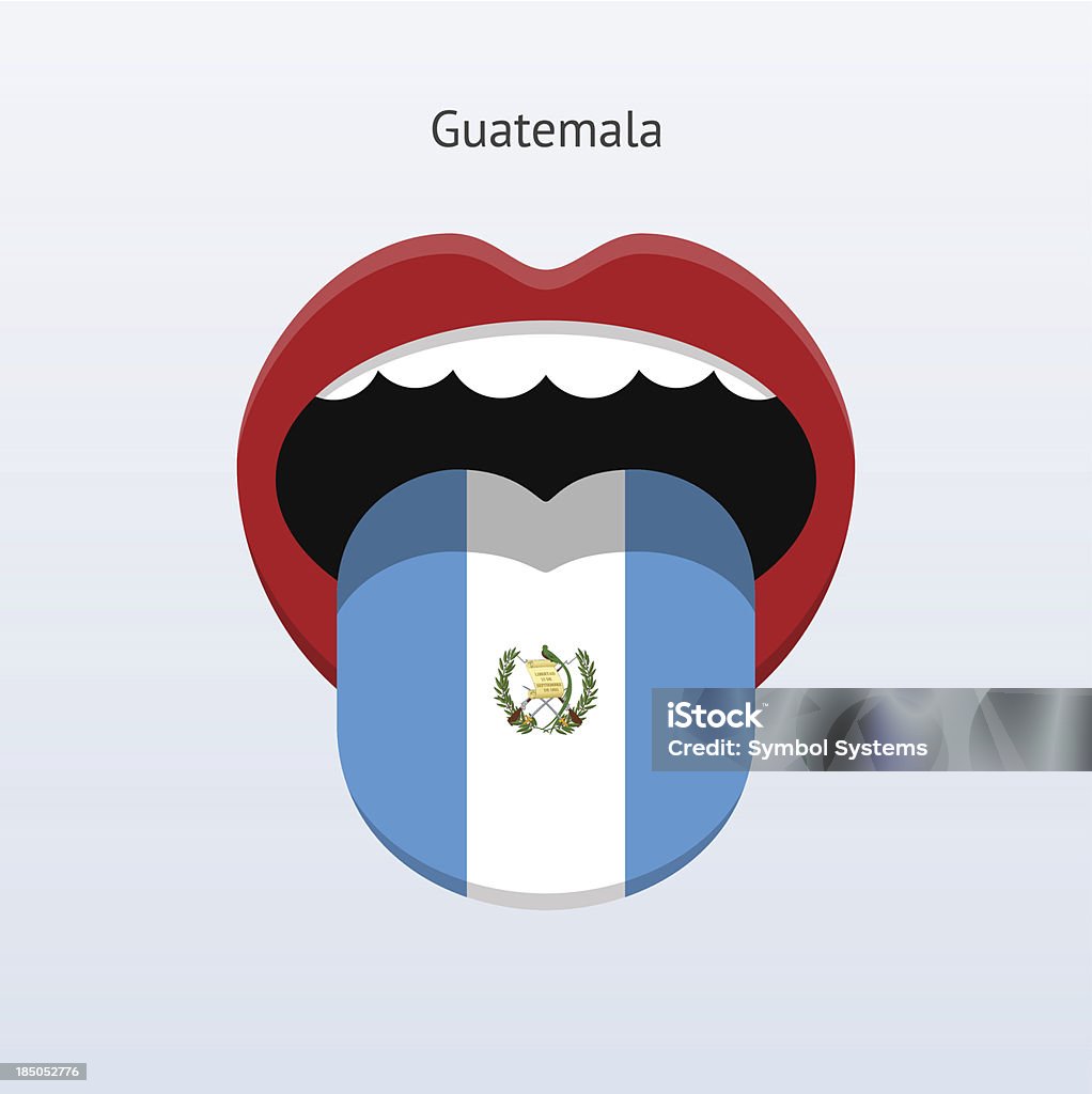 Guatemala langue.  Abstrait Langue humaine. - clipart vectoriel de Abstrait libre de droits