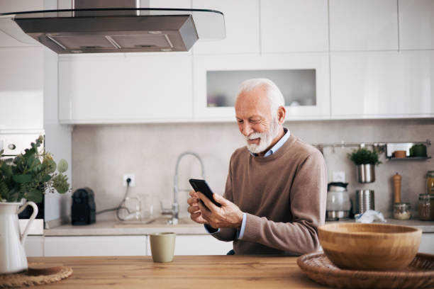 istock Senior man drinking morning coffee at his domestic kitchen 1850537439
