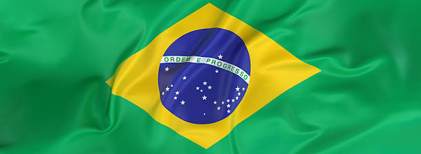 istock Brazil Flag banner 185054370