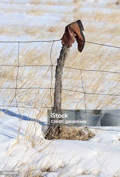 Boot Auf Post Stockfoto und mehr Bilder von Misserfolg - Misserfolg, Winter, Leder