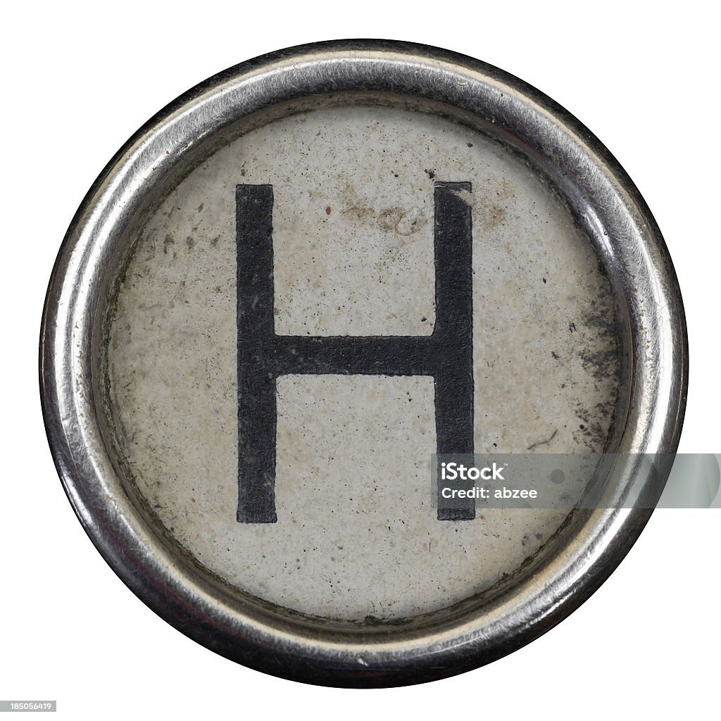 H key のフルのアルファベットから grungey タイプライター - アルファベットのロイヤリティフリーストックフォト