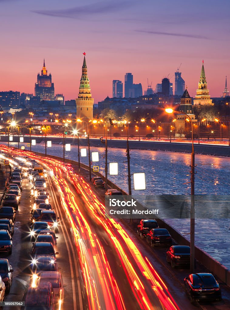Pôr do sol sobre Moscou - Foto de stock de Moscou royalty-free