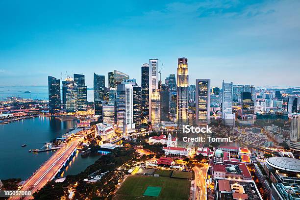 Foto de Distrito Central De Negócios Cidade De Singapura e mais fotos de stock de Cidade de Singapura - Cidade de Singapura, Cingapura, Silhueta urbana