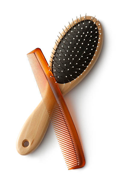 Bath: Comb and Hairbrush More Photos like this here... hairbrush stock pictures, royalty-free photos & images