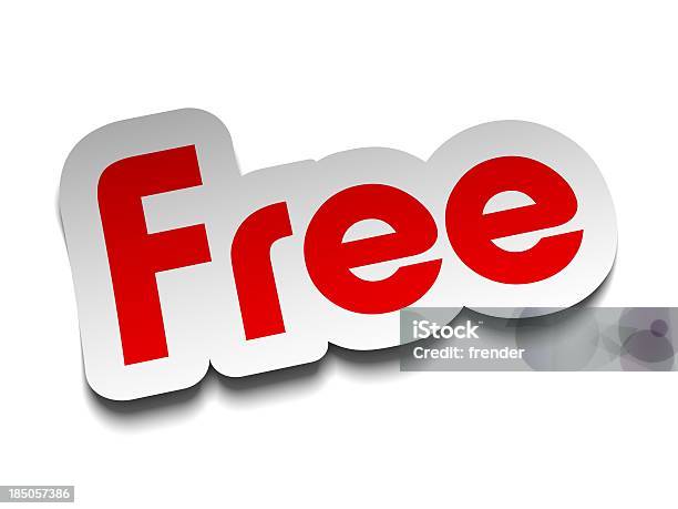 Free Sticker Label Stock Photo - Download Image Now - Commercial Sign, Concepts, Freedom
