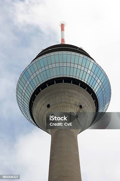 Rheinturm Tower Stock Photo - Download Image Now - Architectural Feature, Architecture, Building Exterior