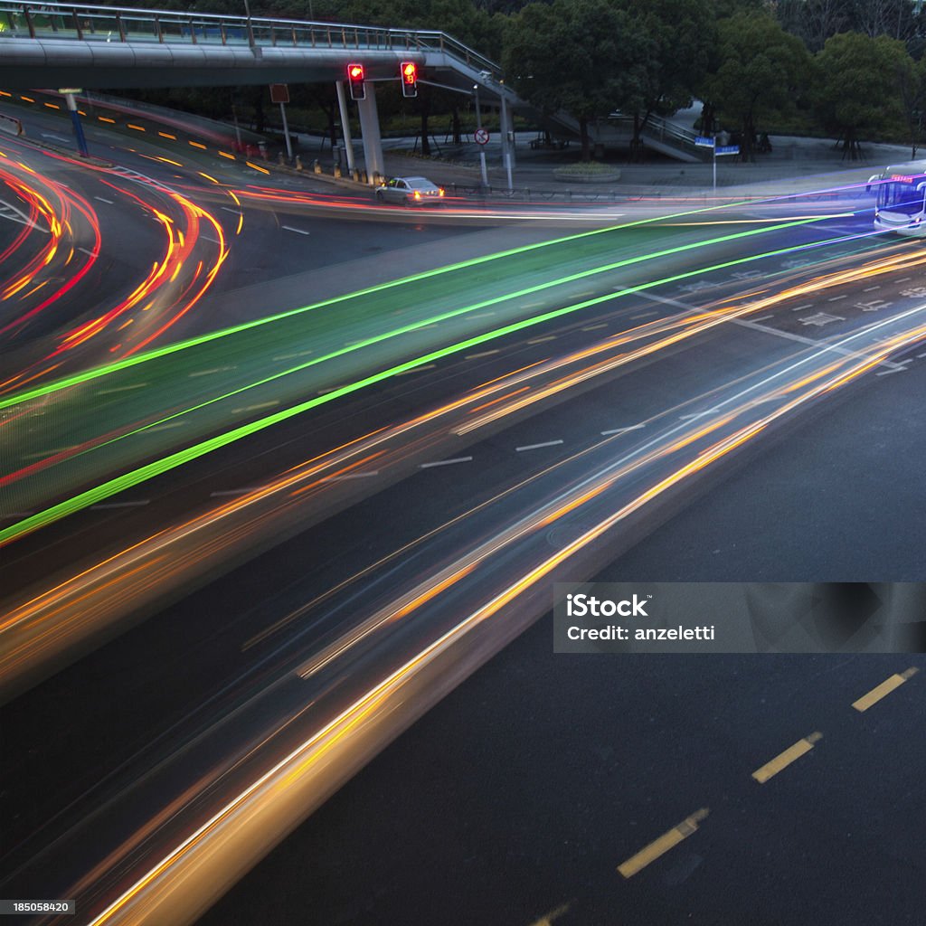 Пересечение - Стоковые фото Light Trail роялти-фри