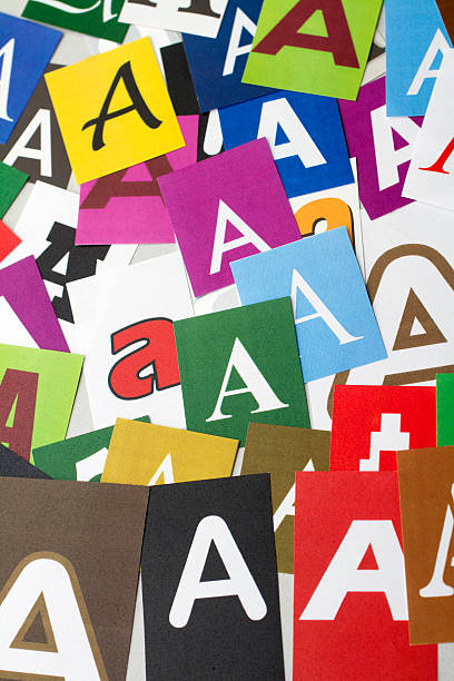 istock Different printouts of the letter A 185058541