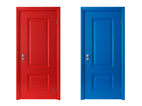3d red and blue doors on white backgroundPlease see some similar pictures from my portfolio: