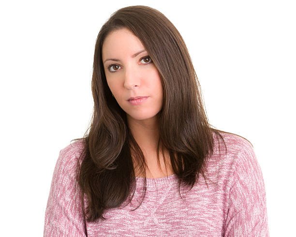 istock Serious Young Woman Headshot 185058975