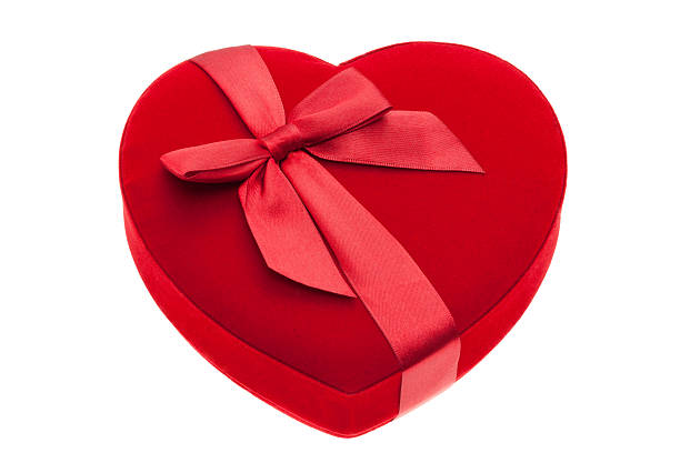 istock Red heart shaped box of chocolates 185059273